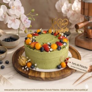 Torta de Pistacho Saludable Para Mamá